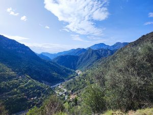 La vallée de la Roya au-dessus de Breil sur Roya